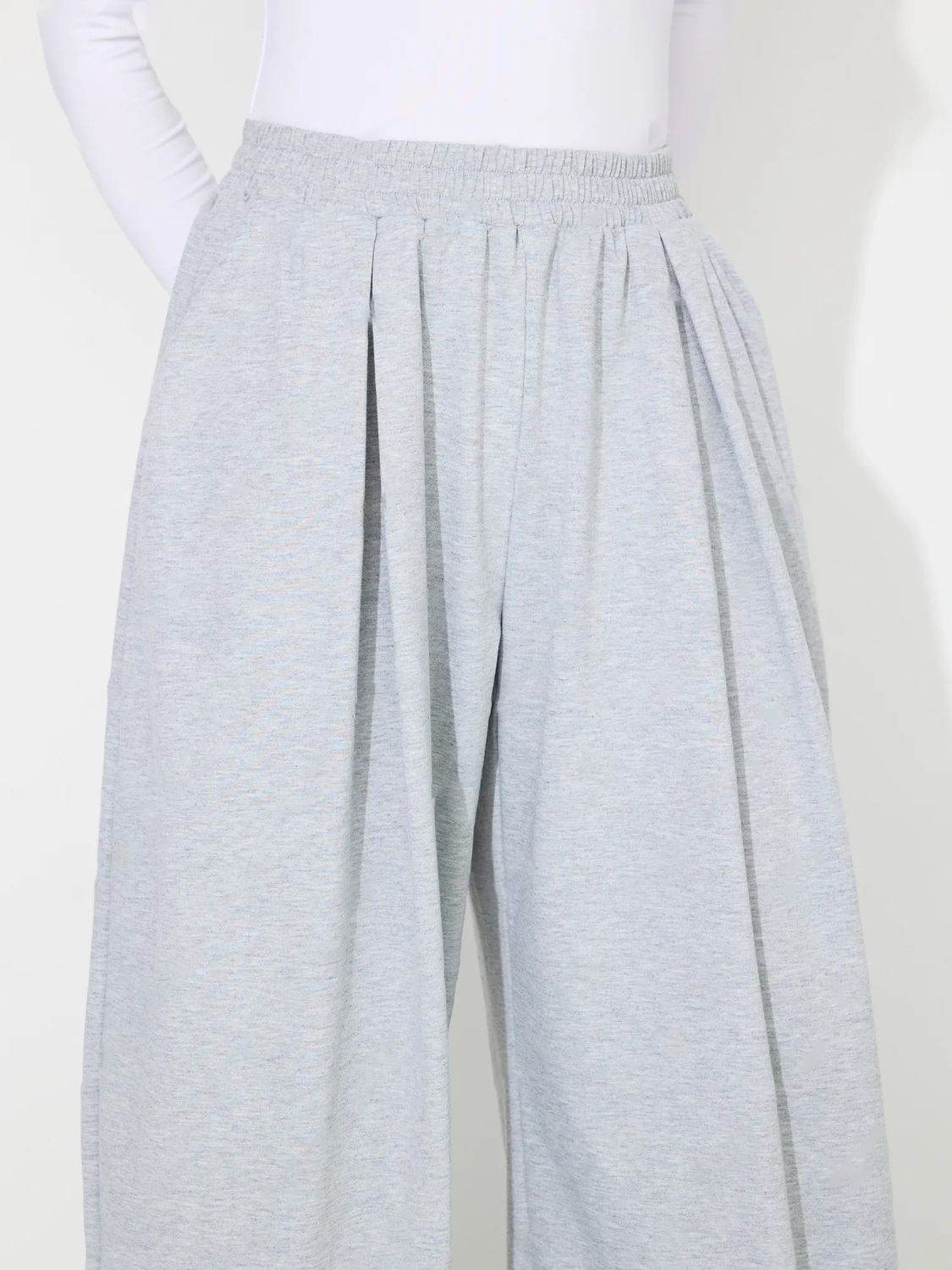 Elastic Waist Wide Leg Pants with Pockets - Delanoir