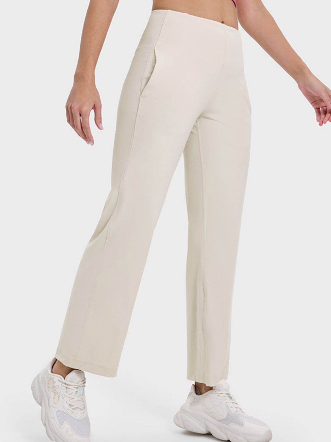 Millennia Pocketed High Waist Active Pants - Delanoir