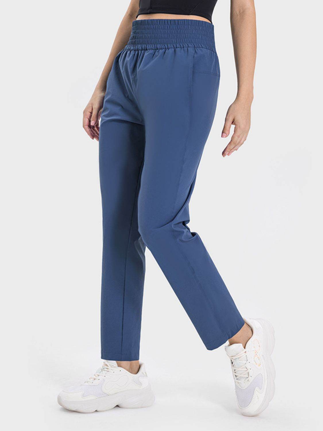 Millennia Pocketed High Waist Active Pants - Delanoir