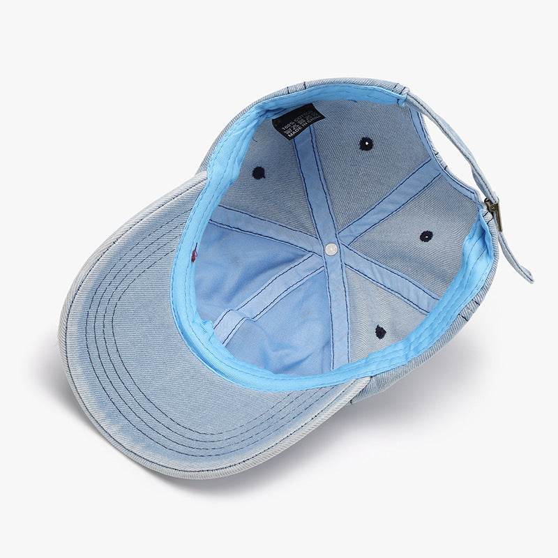 Distressed Cotton Baseball Cap - Delanoir