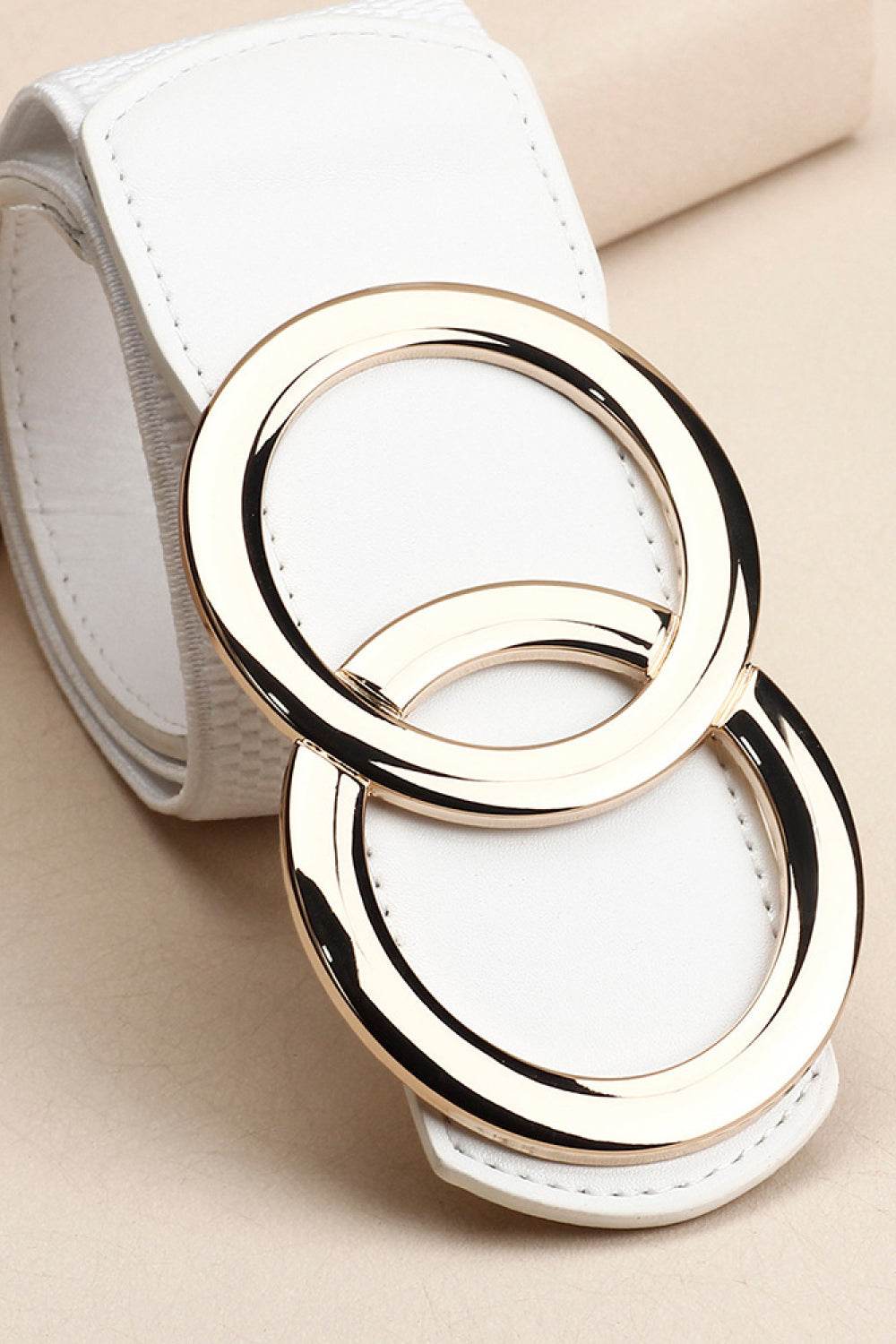Zinc Alloy Buckle Elastic PU Belt - Delanoir