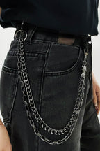 Treasure Point Shape Double Layer Alloy Belt - Delanoir