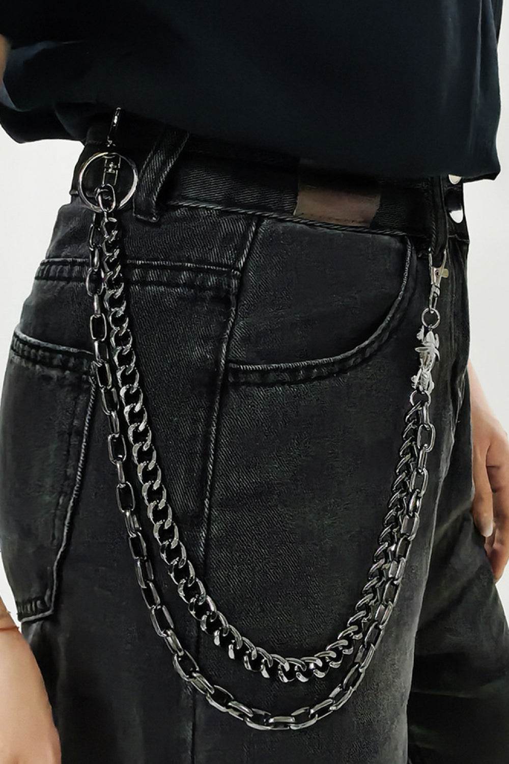 Treasure Point Shape Double Layer Alloy Belt - Delanoir