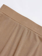 Round Neck Long Sleeve Top and Skirt Set - Delanoir
