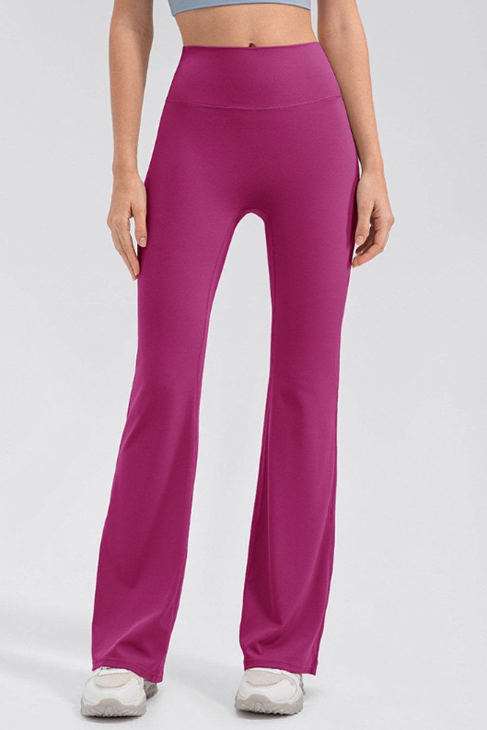 High Waist Straight Active Pants - Delanoir