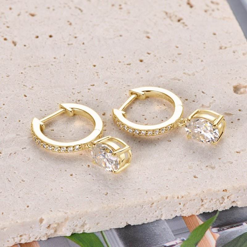 3 Carat Moissanite 925 Sterling Silver Earrings - Delanoir