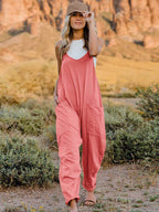 Double Take Full Size Sleeveless V-Neck Pocketed Jumpsuit - Delanoir