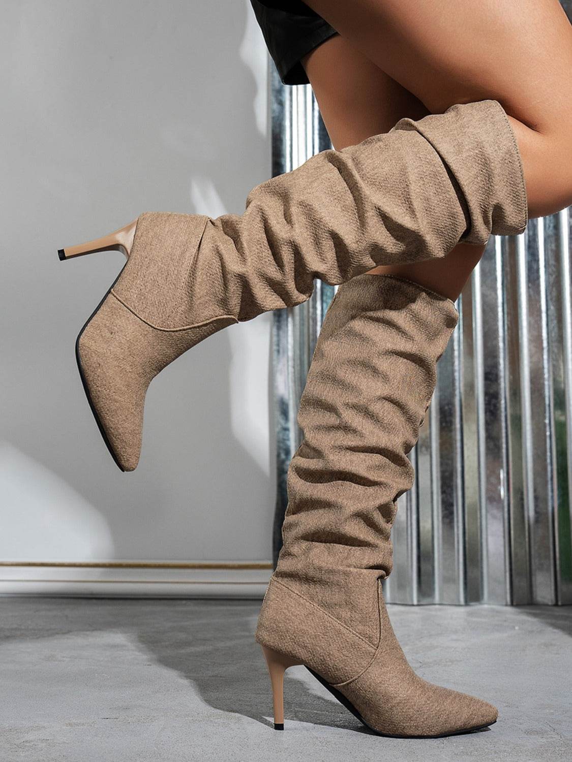 Point Toe Stiletto Boots - Delanoir