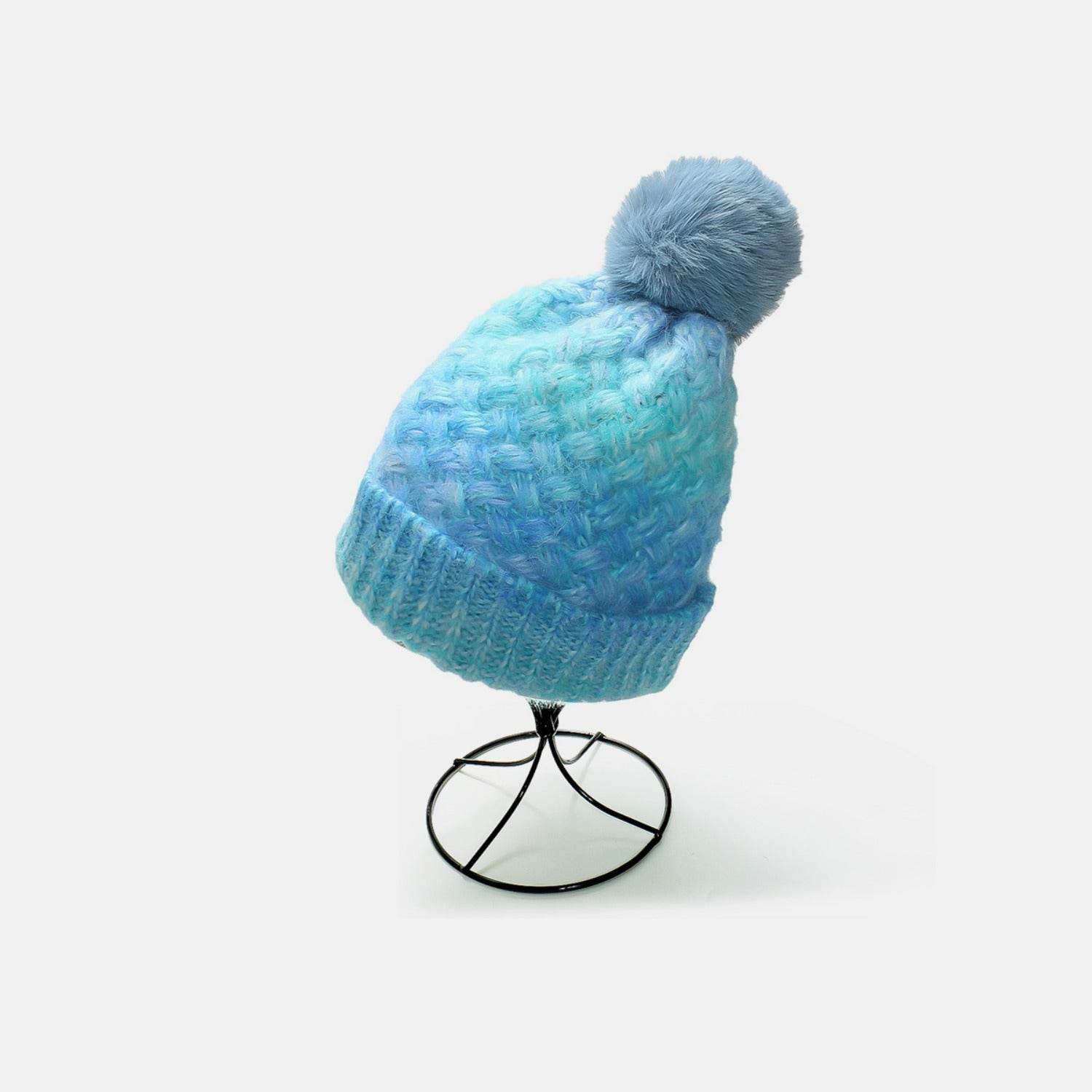 Gradient Knit Hat with Pompom - Delanoir