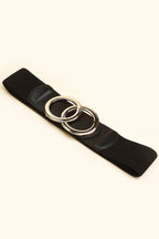 Zinc Alloy Buckle Elastic PU Belt - Delanoir