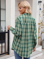 Mandy Plaid Button Up Long Sleeve Shirt - Delanoir