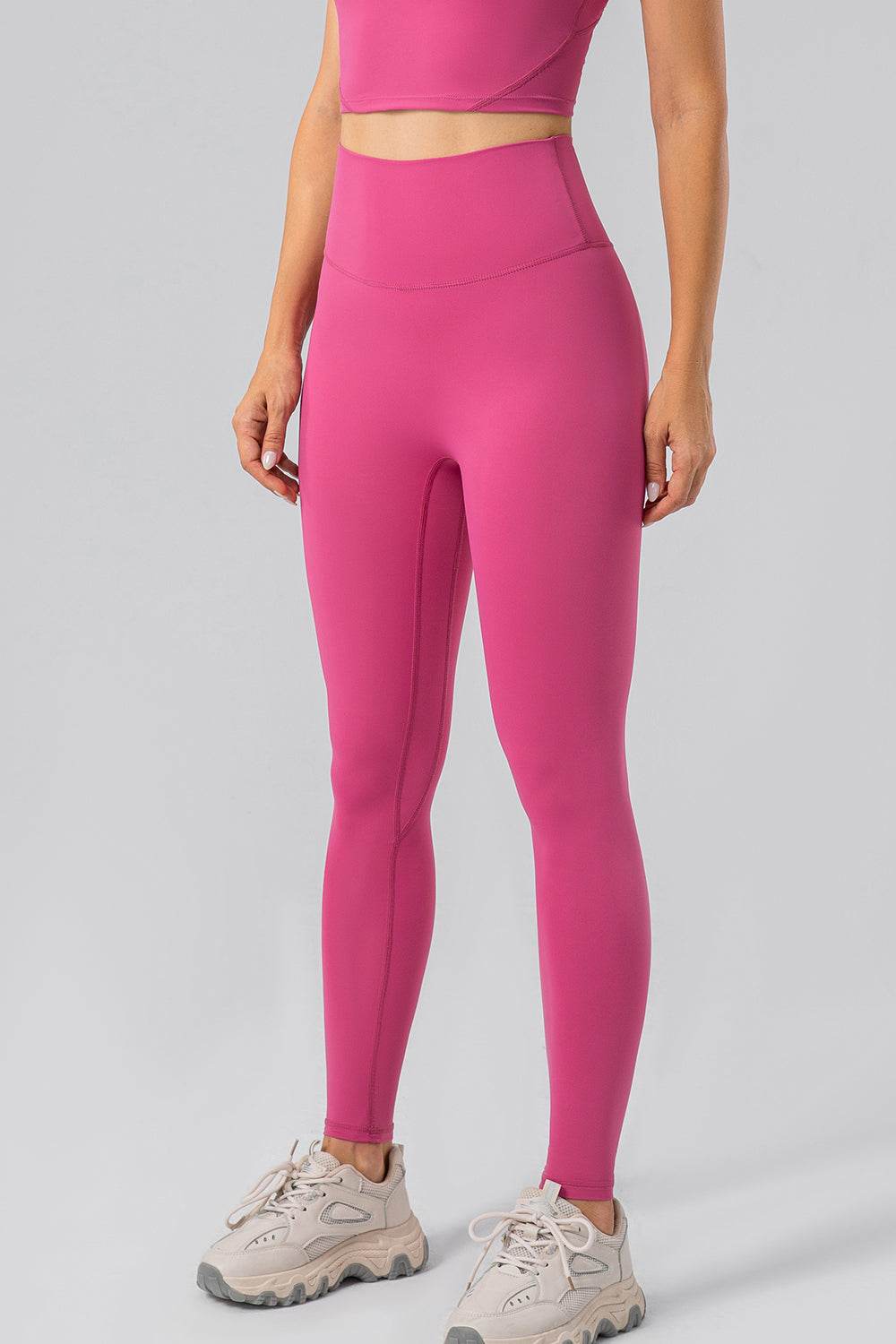 High Waist Wide Waistband Active Leggings - Delanoir